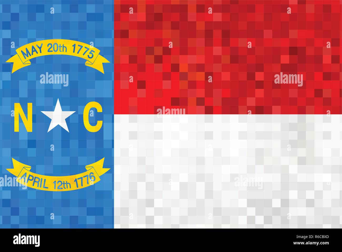 Abstract grunge mosaic flag of North Carolina - illustration, The flag ...