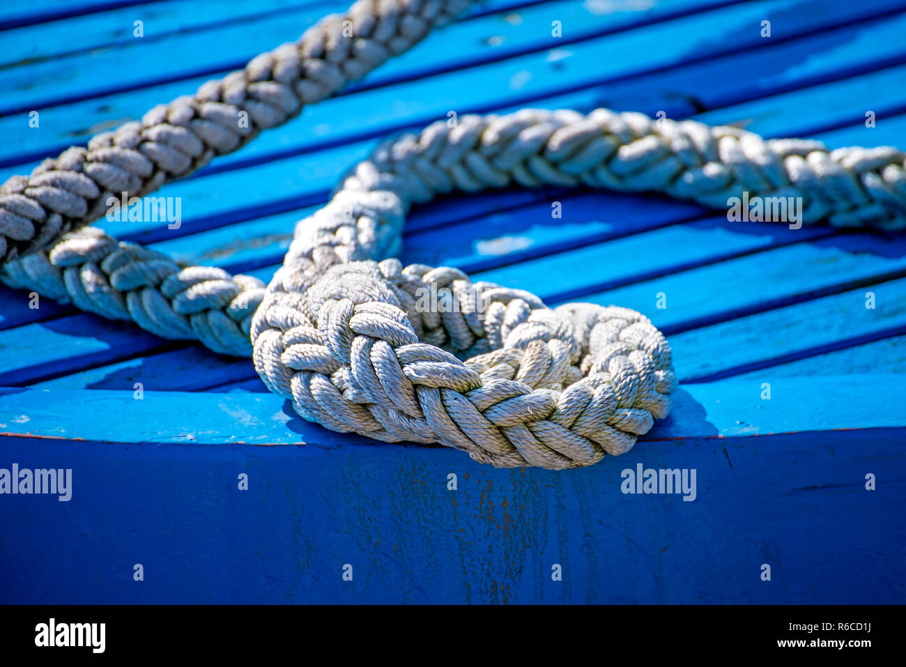 Mooring Line Of A Trawler Stock Photo Alamy