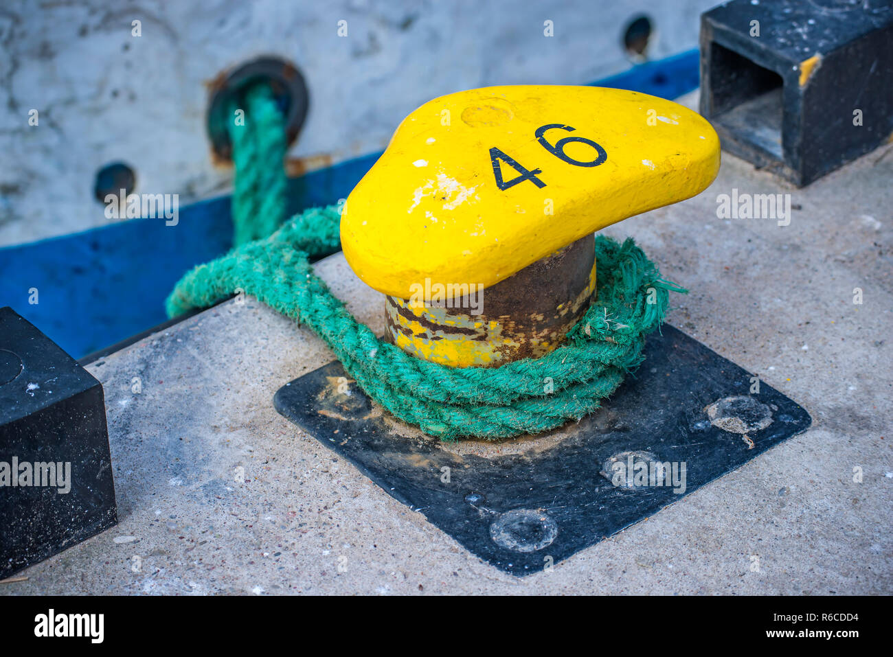 Mooring Line Of A Trawler Stock Photo Alamy
