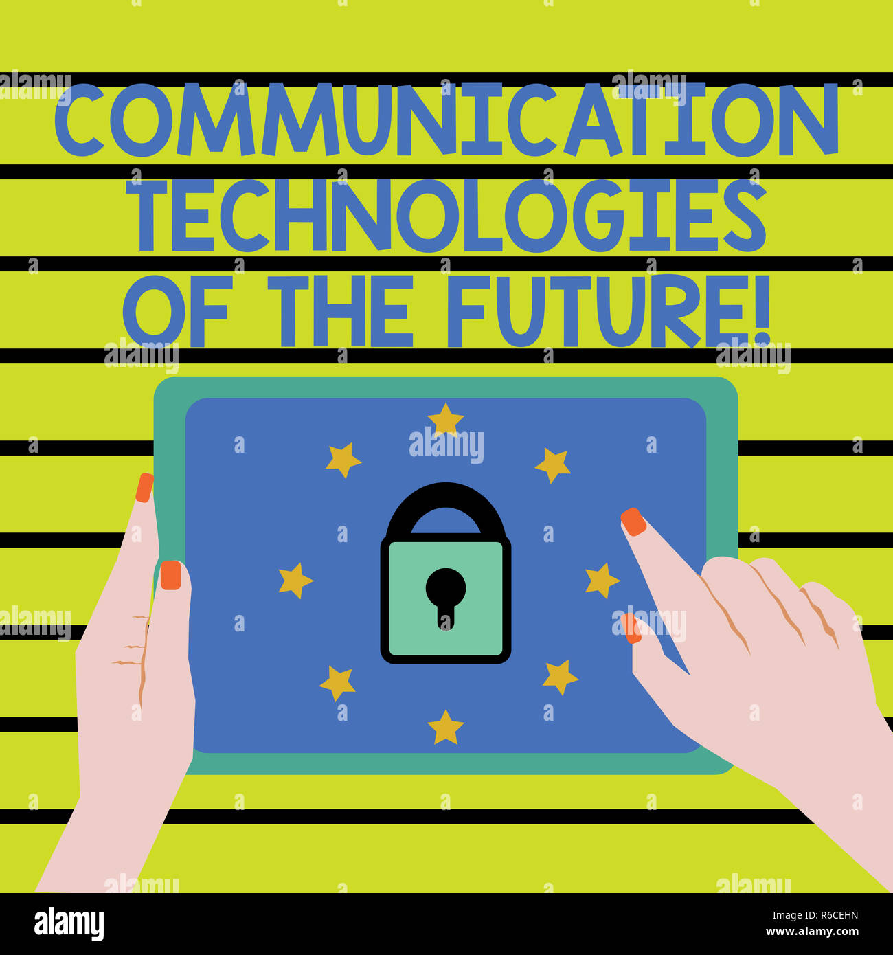 Modern Devic's Word writing text Communication Technologies Of The Future. Business ...