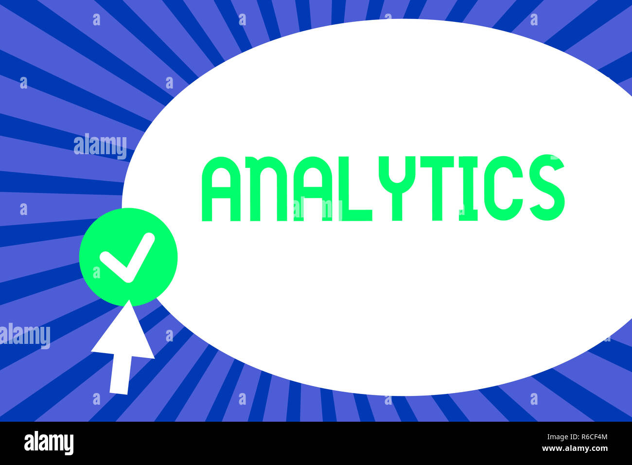 Conceptual hand writing showing Analytics. Business photo text systematic computational analysis of data statistics or infos Arrow pressing pointing t Stock Photo