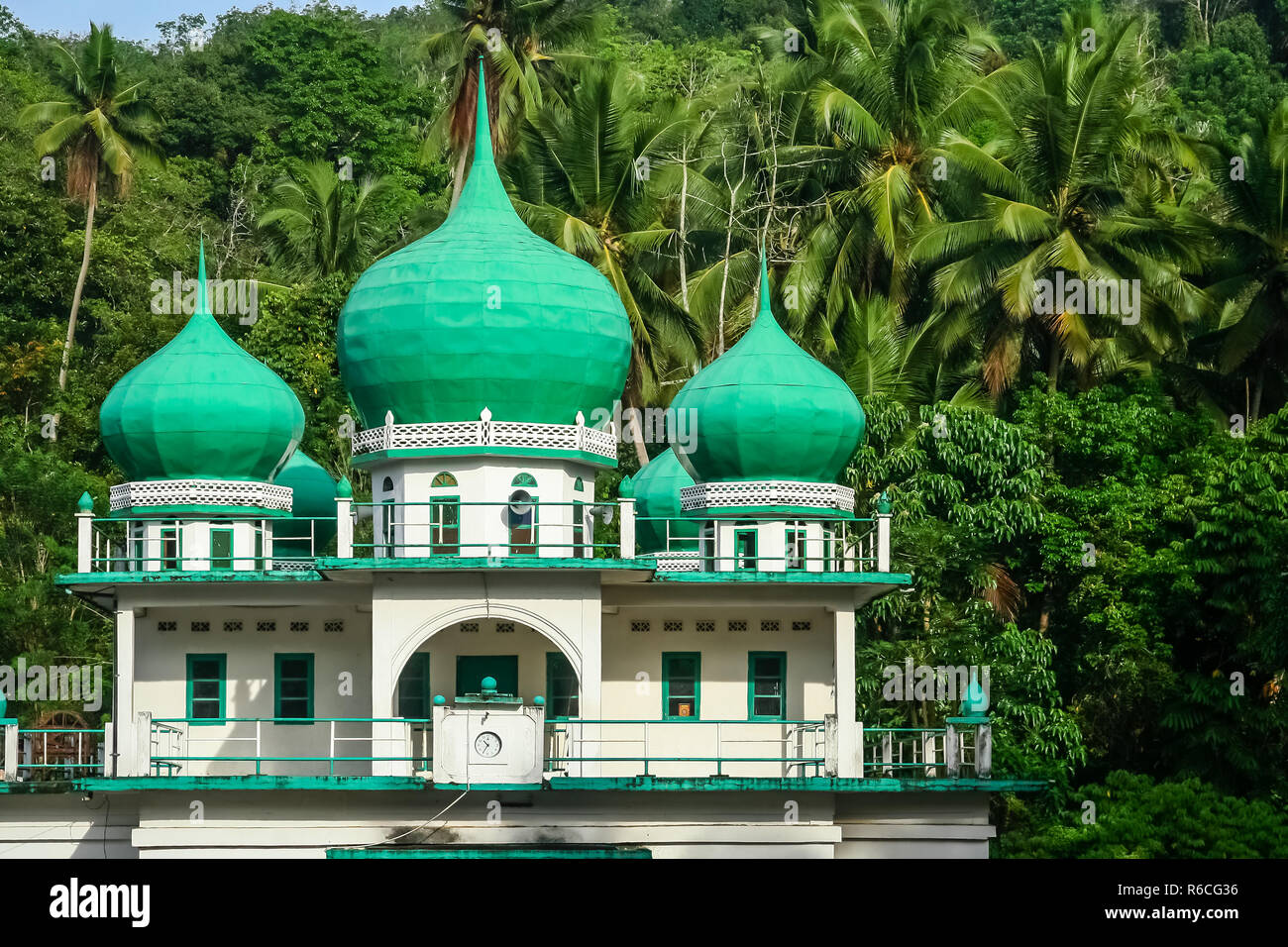 Small mosque in the jungle in Sumatra Stock Photo