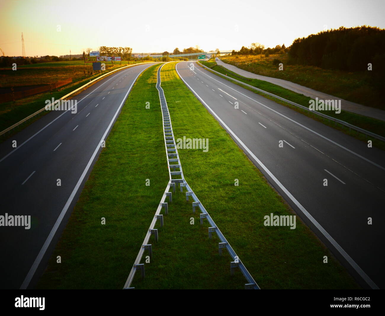 Road in Poland Stock Photo