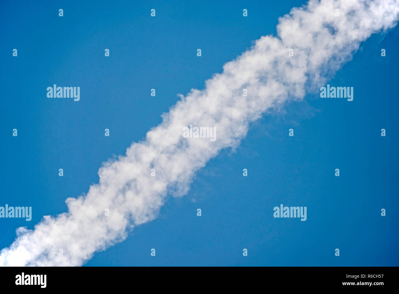 Sky With Contrail Stock Photo