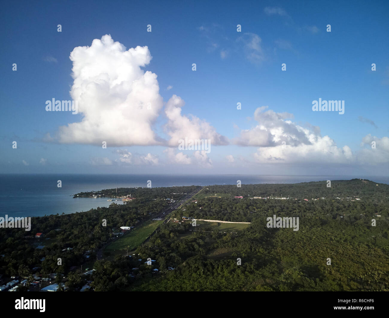 Aerial view on Corn island in Nicaragua. Travel topic Stock Photo