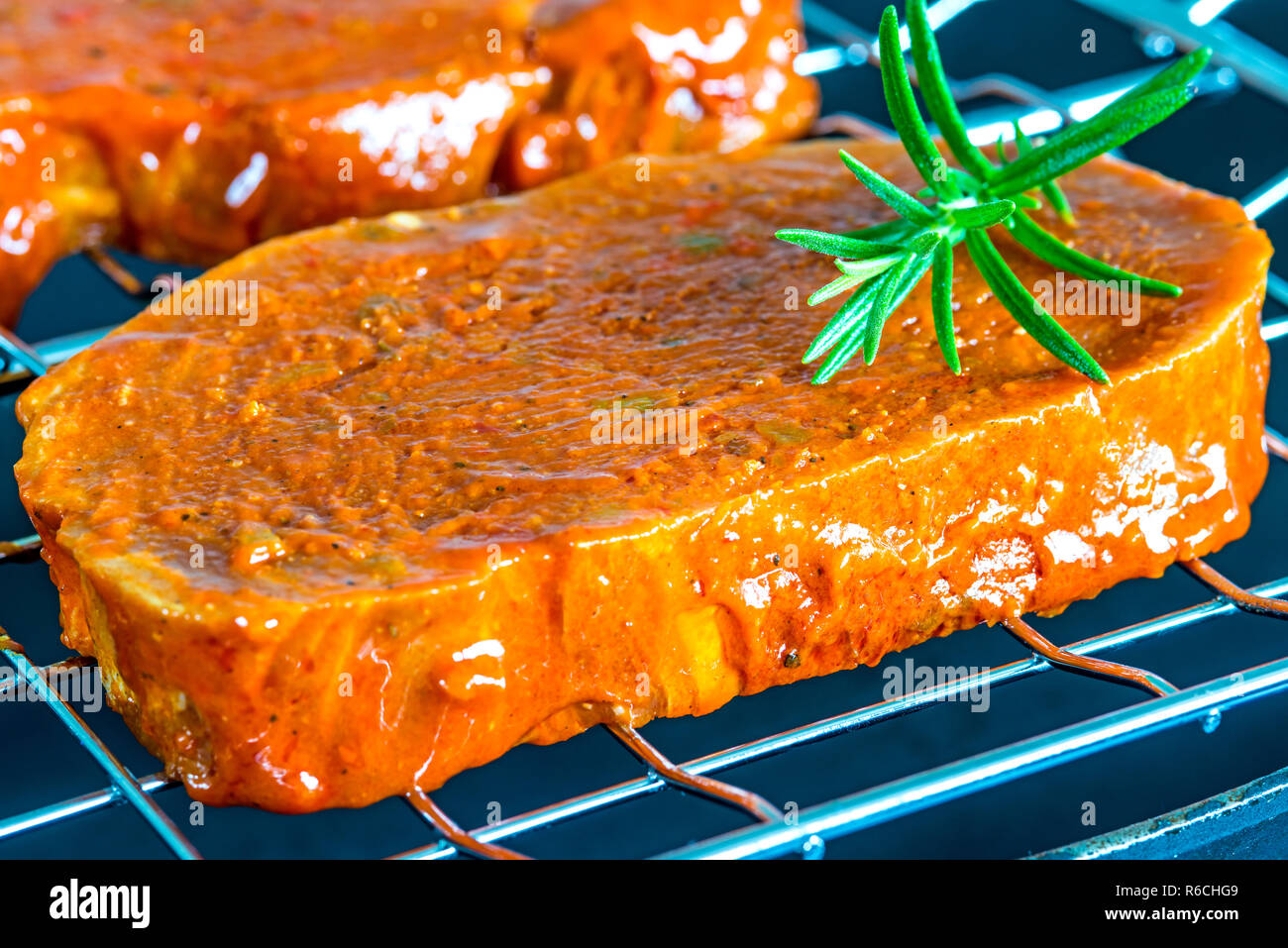 Marinated Meat For Barbecue Stock Photo Alamy