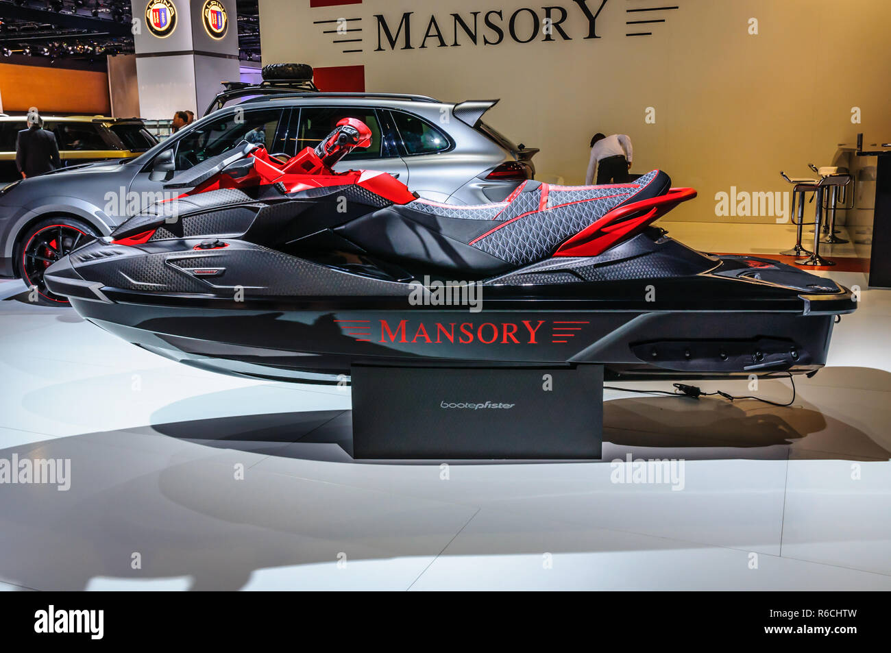 FRANKFURT - SEPT 2015: Mansory Black Marlin Jet Ski  presented at IAA International Motor Show on September 20, 2015 in Frankfurt, Germany Stock Photo