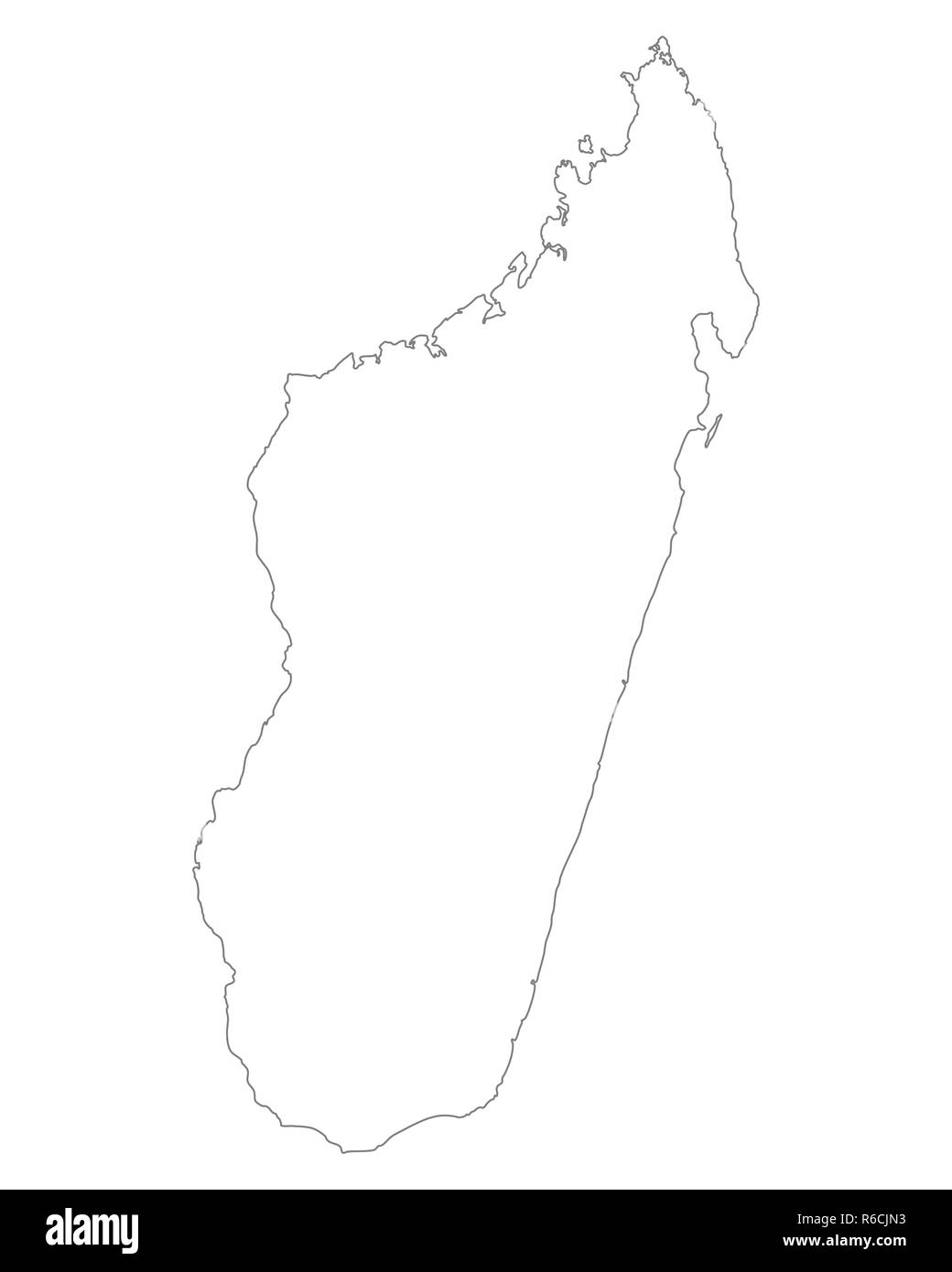 map of madagascar Stock Photo