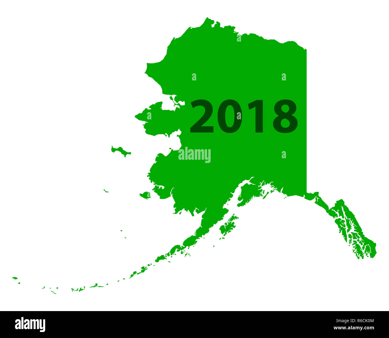 Map Of Alaska 2018 R6CK0M 