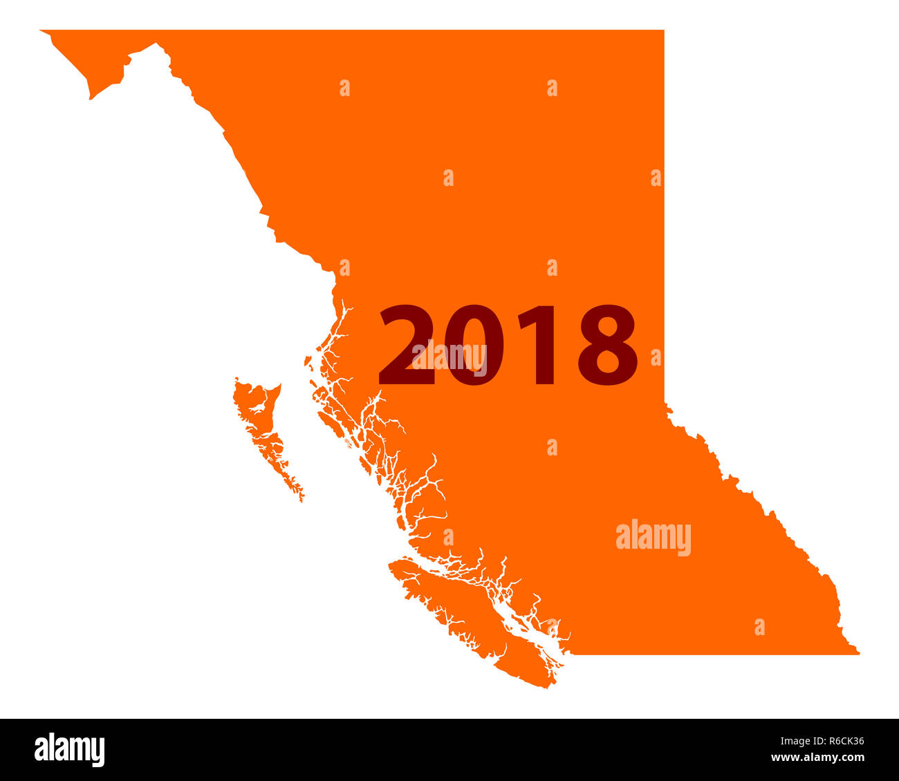 Map Of British Columbia 2018 R6CK36 