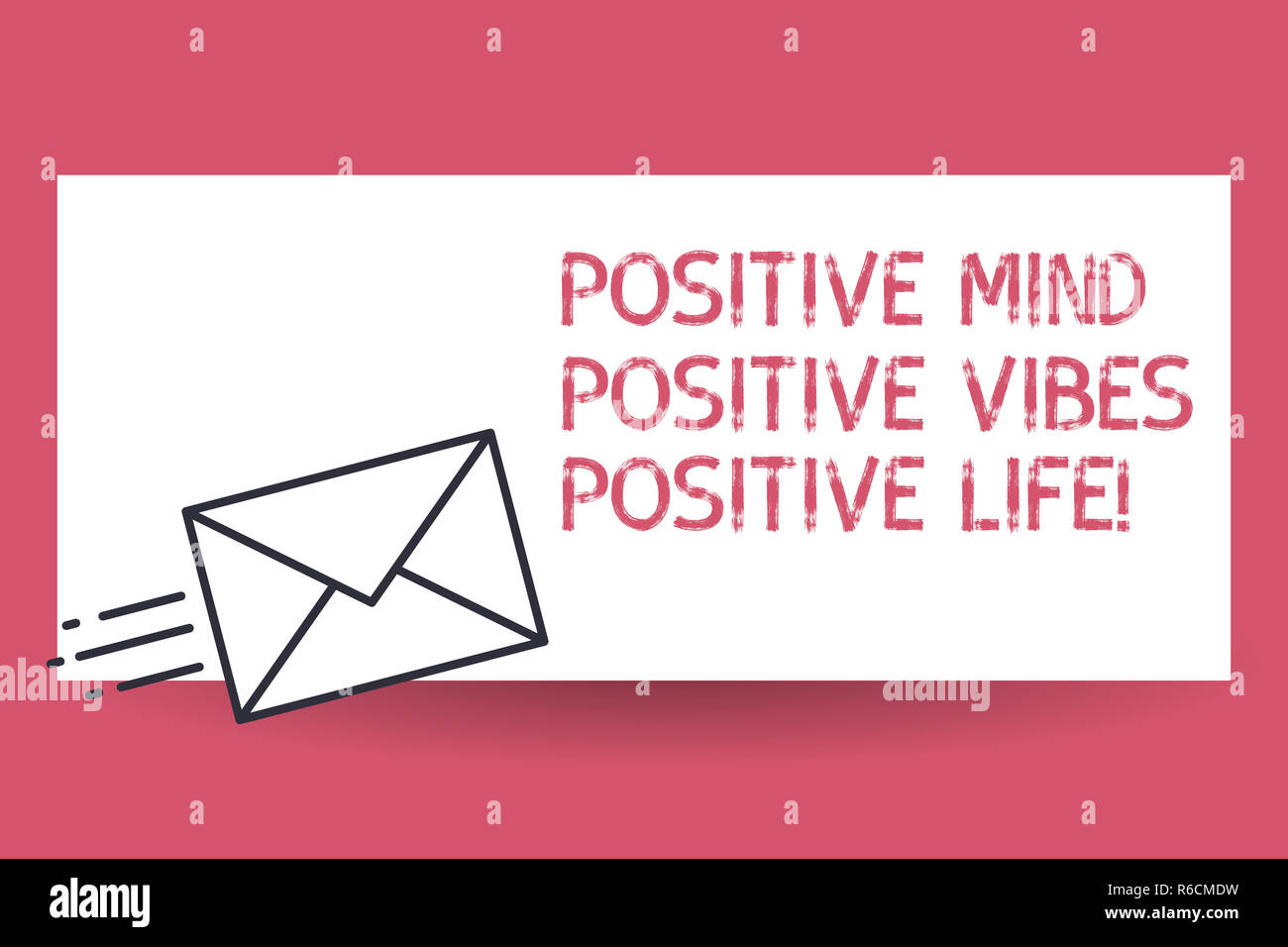 Handwriting text Positive Mind Positive Vibes Positive Life. Concept