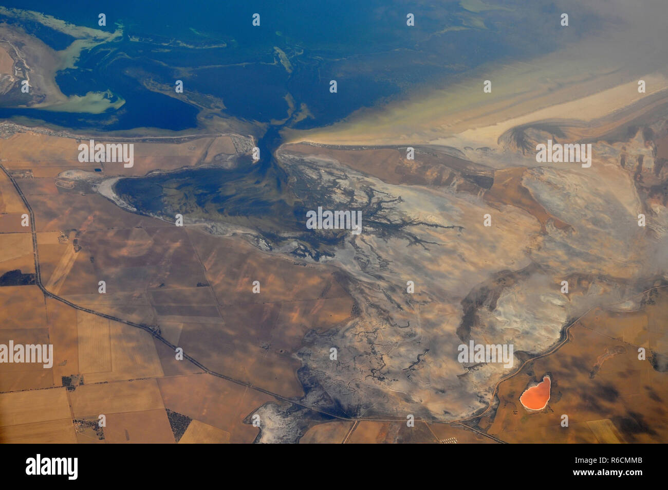 Australia, South Australia, Adelaide, Aerial View Of Coast Stock Photo