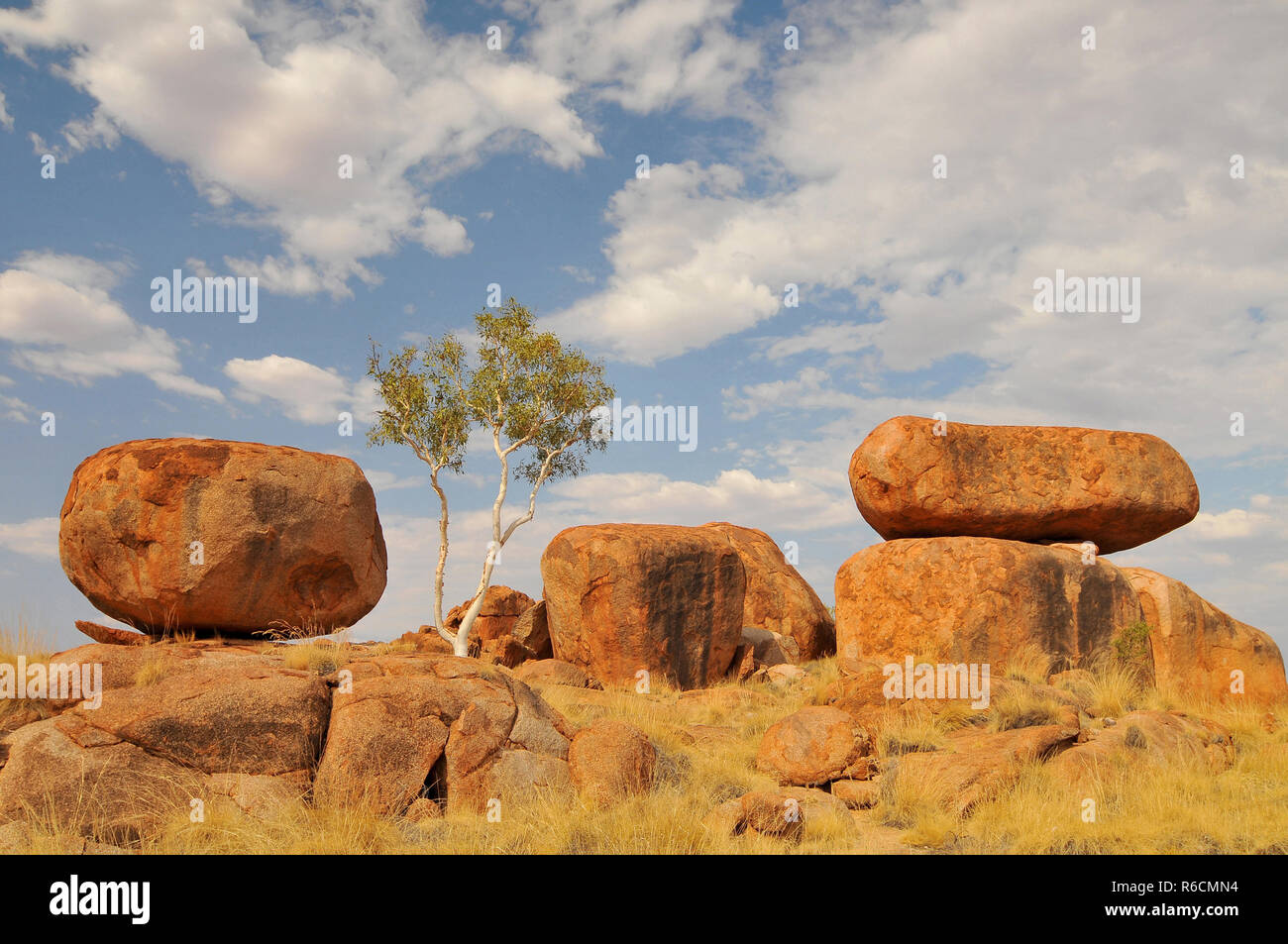 Australia, Outback, Northern Territory, The Devils Marbles Conservation Reserve Located South Of Tennant Creek Stock Photo