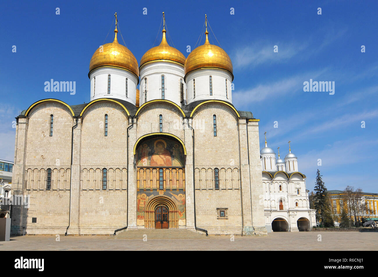 Russia, Moscow, The Cathedral Of The Archangel (Arkhangelsky Sobor), Russian Orthodox Church Dedicated To The Archangel Michael Stock Photo
