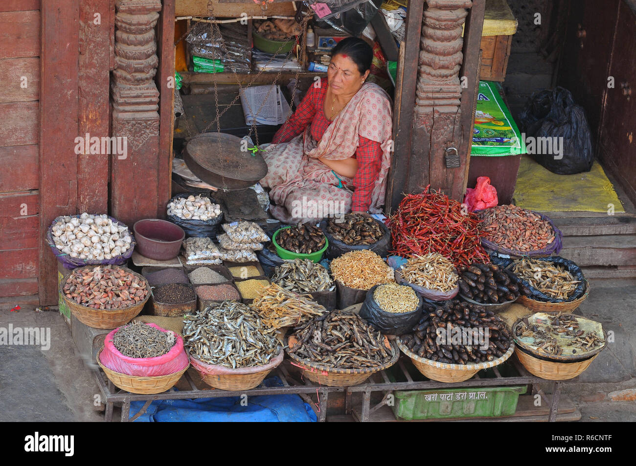 Nepal, Kathmandu, Vegetables In Street Market Stock Photo Alamy