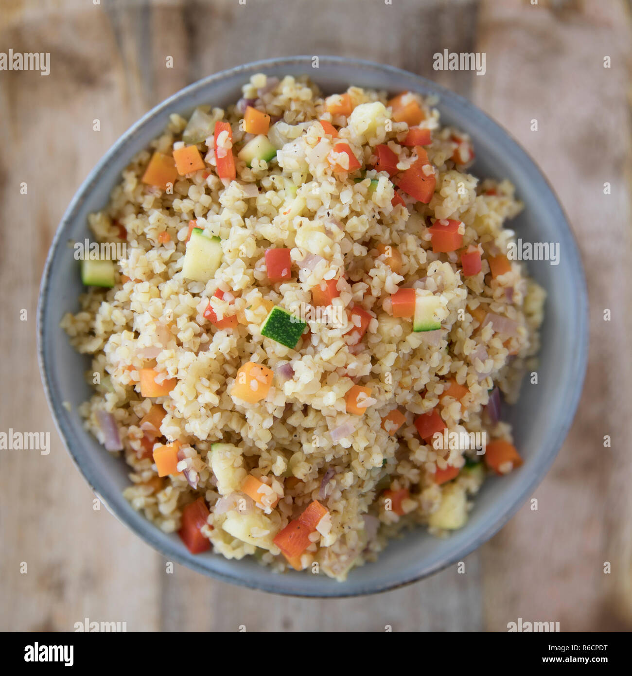Bowl of Bulgur Pilaf Stock Photo Alamy