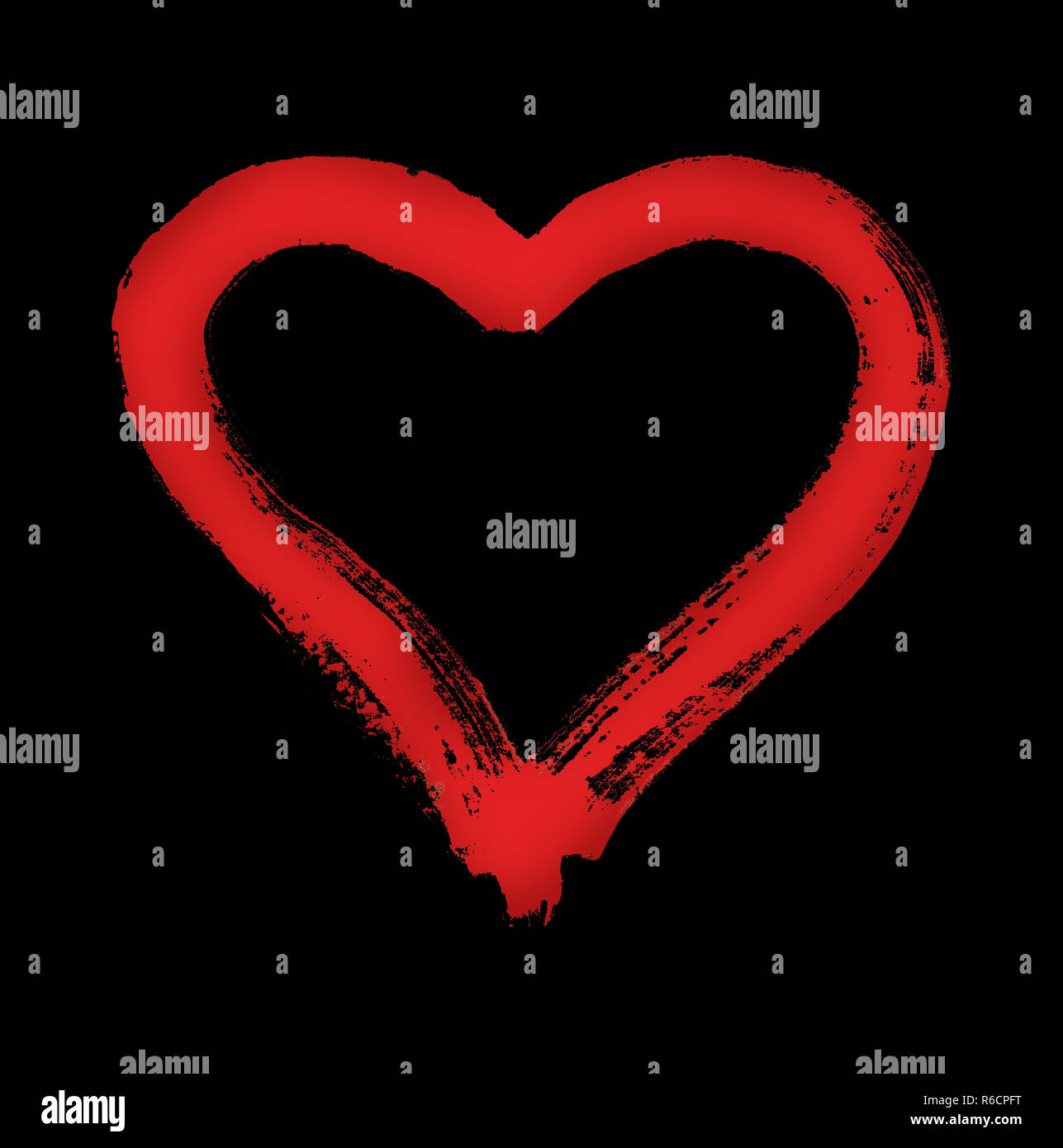 Heart - symbol of love - watercolor painting Stock Photo - Alamy