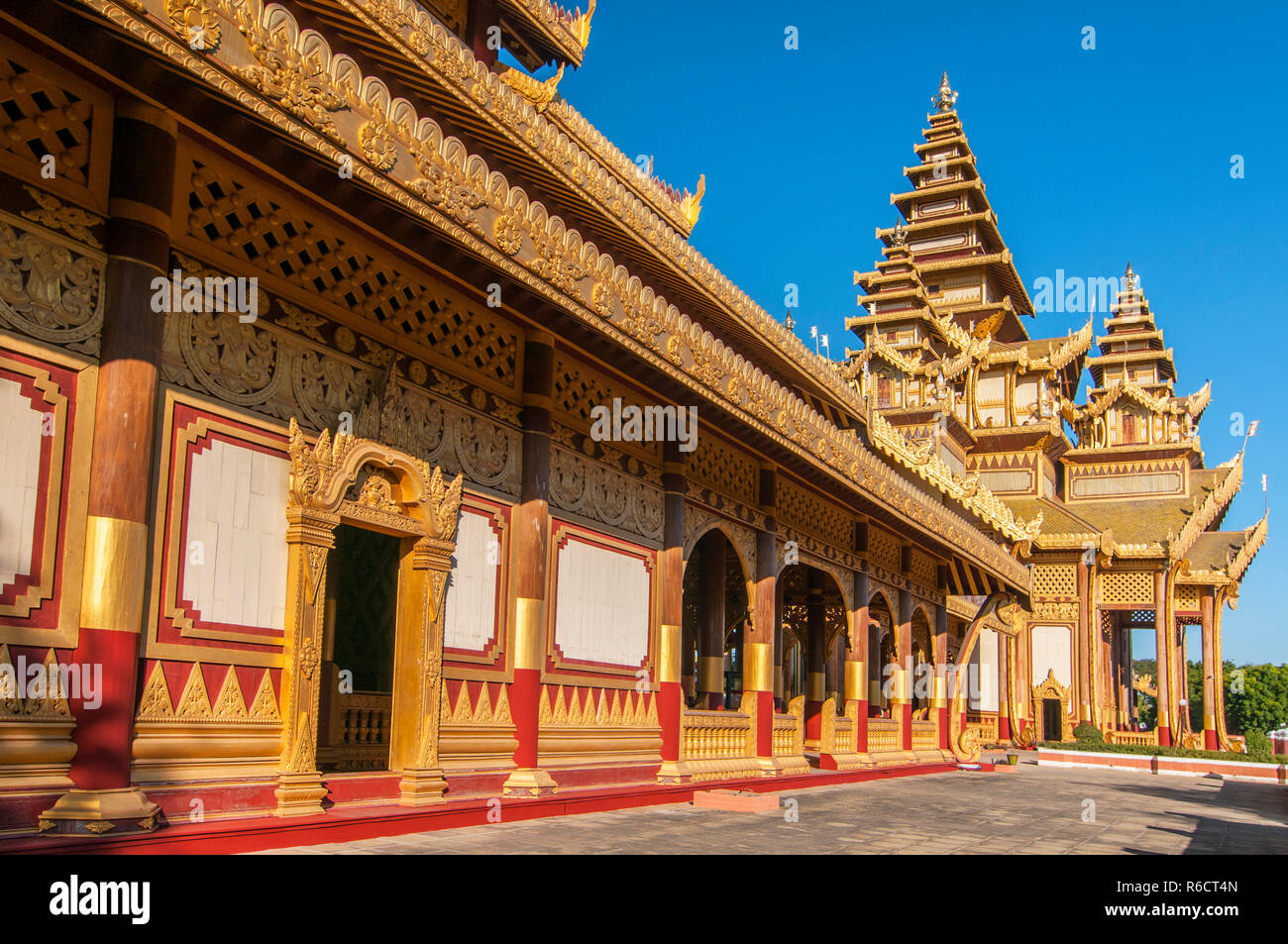 Great Audience Hall (Pyinsapathada) Replica, Bagan Golden Palace, Bagan, Myanmar, (Burma) Stock Photo