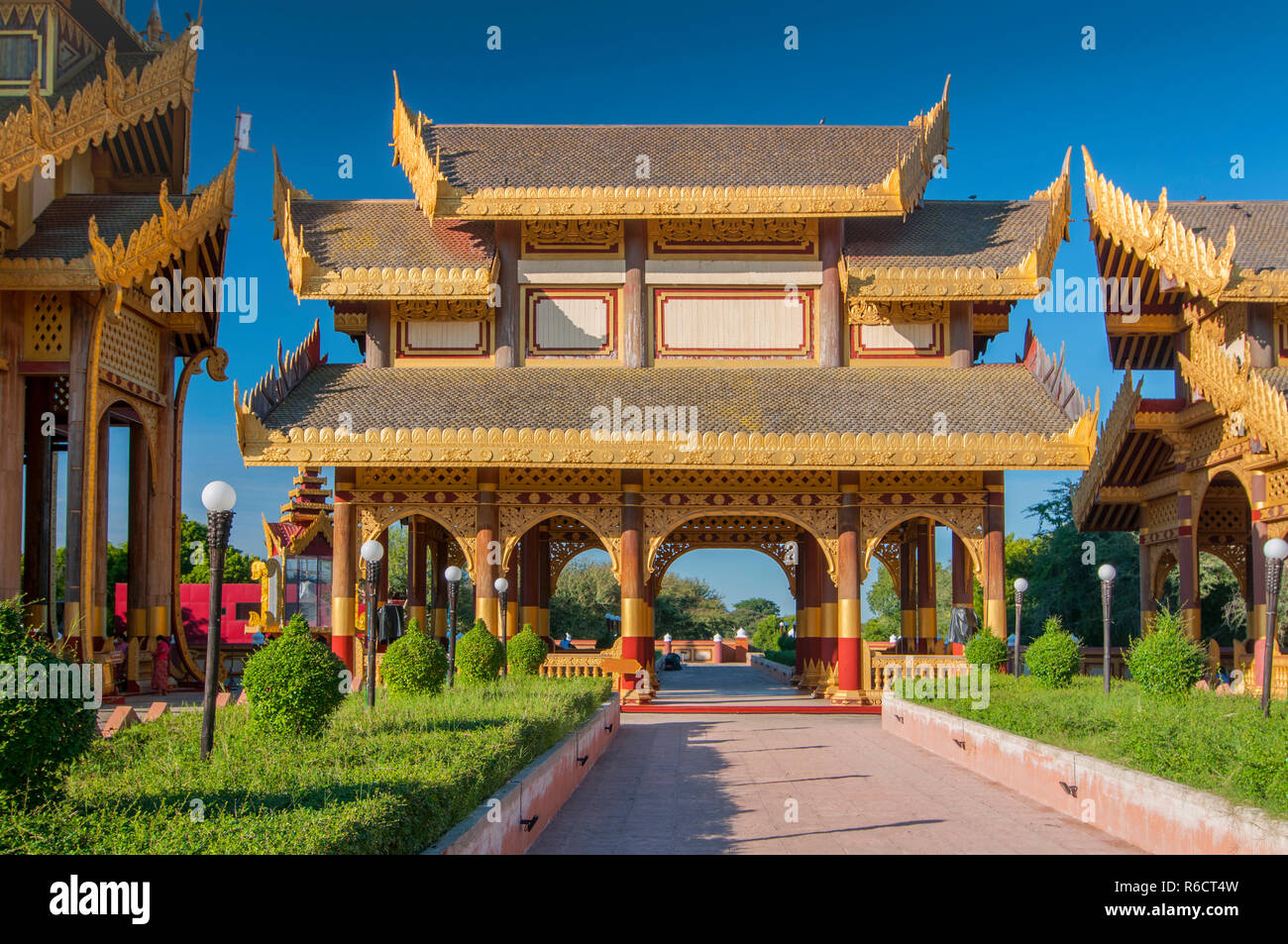 Thihathana Hall Replica, Bagan Golden Palace, Bagan, Myanmar, (Burma) Stock Photo