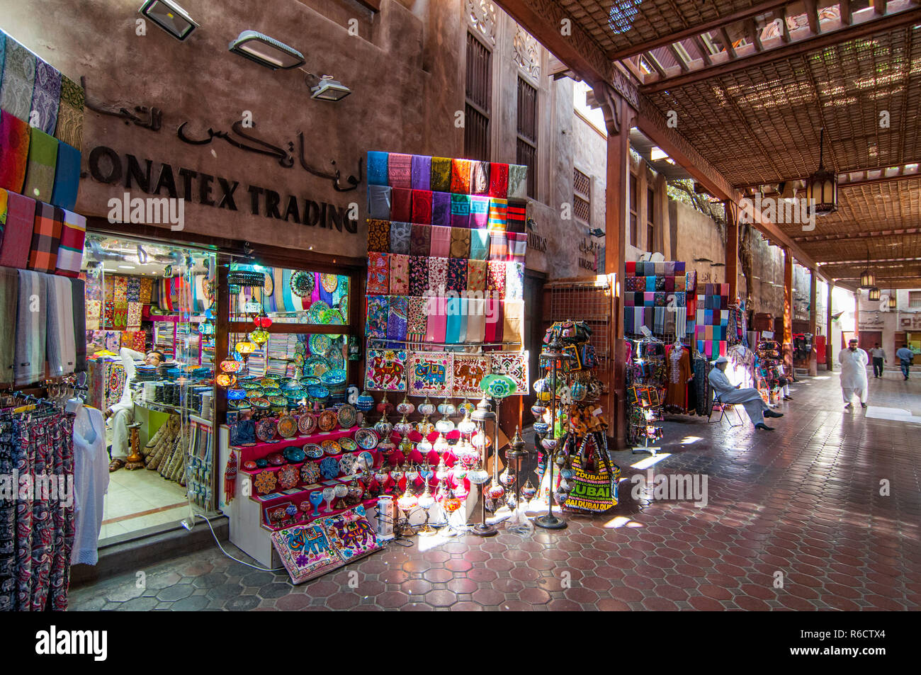 Bur Dubai Souk Shop And Sellers In The Ancient Covered Textile ...