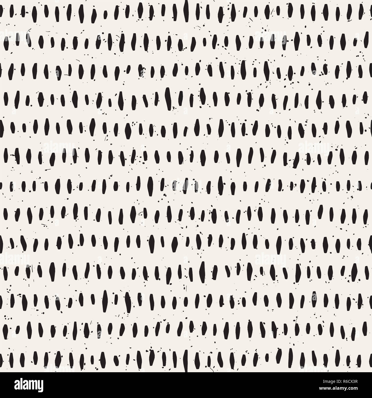 Seamless pattern with hand drawn brush strokes. Ink doodle grunge ...