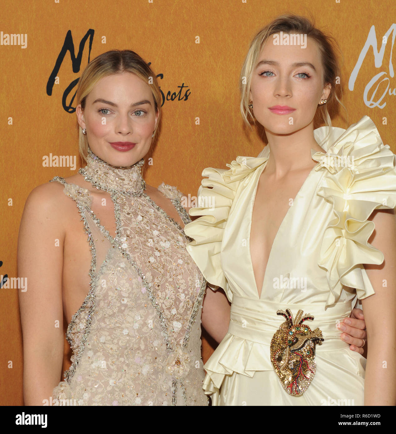 New York, NY, USA. 4th Dec, 2018. Margot Robbie and Saoirse Ronan attends the 'Mary Queen of Scots' New York Premiere at the Paris Theater on December 4, 2018 in New York City. Credit: John Palmer/Media Punch/Alamy Live News Stock Photo