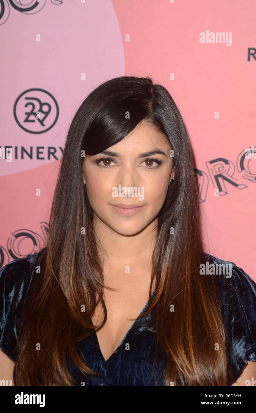 LOS ANGELES, CA - DECEMBER 04: Hannah Simone at Refinery29 Presents
