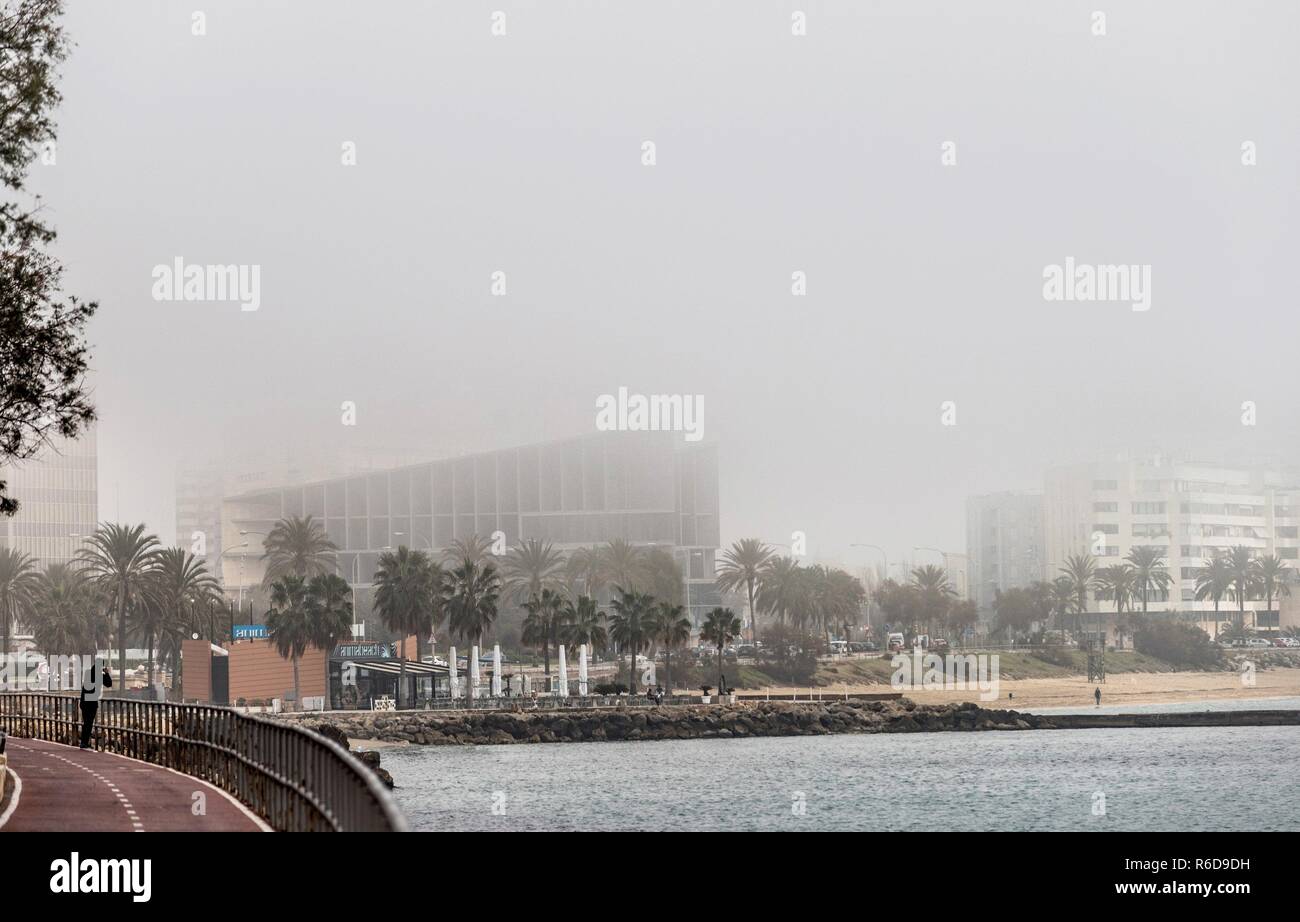 Mallorca Spain 5th December 2018 Fog Banks Cover Palau De