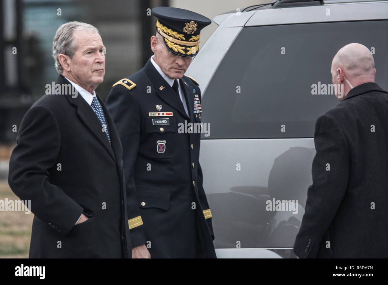 Washington DC, USA. 5th December, 2018. 43rd President George W. Bush at his father President George H.W. Bush State Funeral. Photo Credit: Rudy K / Alamy Live News Stock Photo