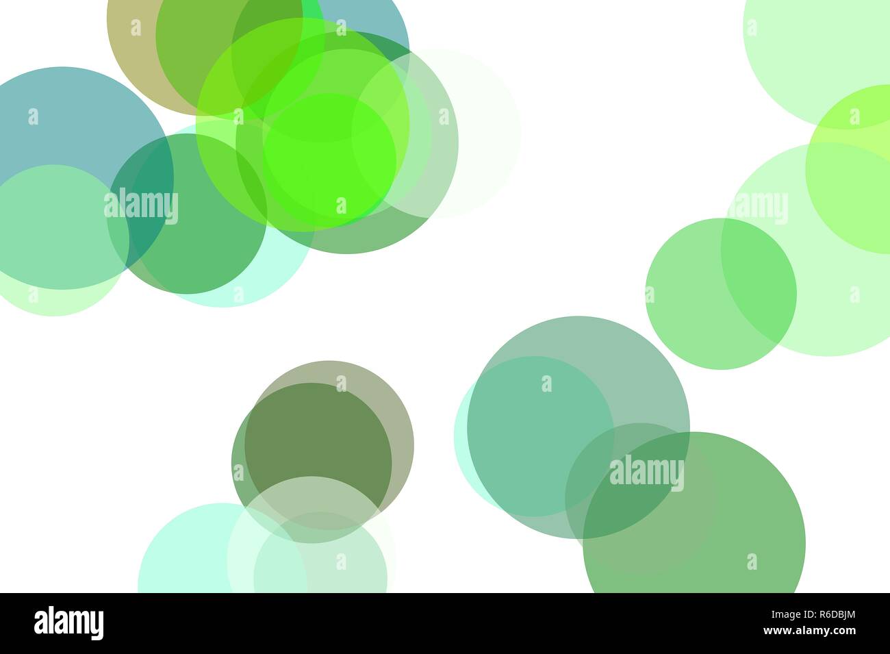 Abstract green circles illustration background Stock Photo - Alamy
