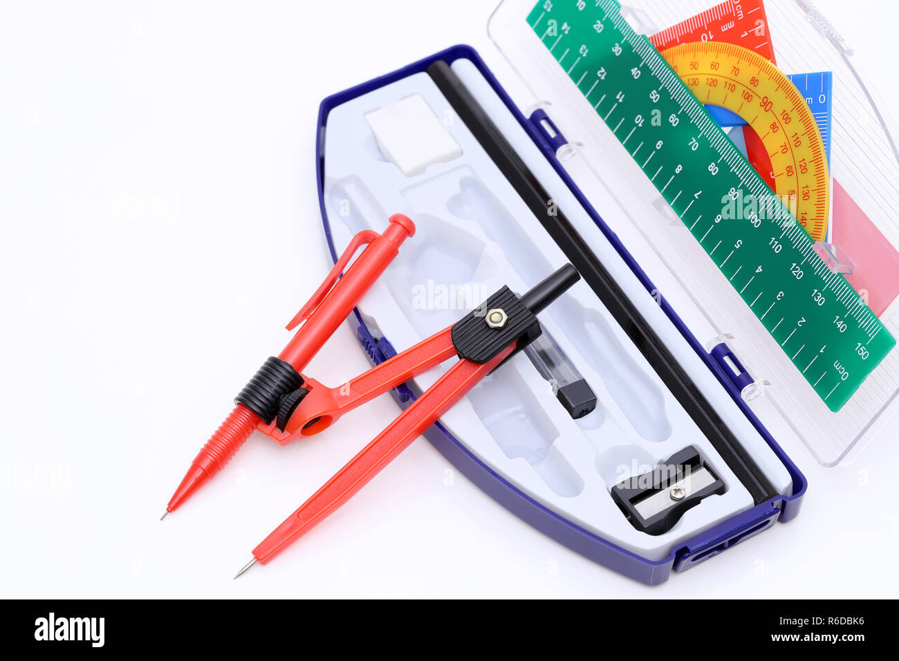 School supplies set on a white background Stock Photo