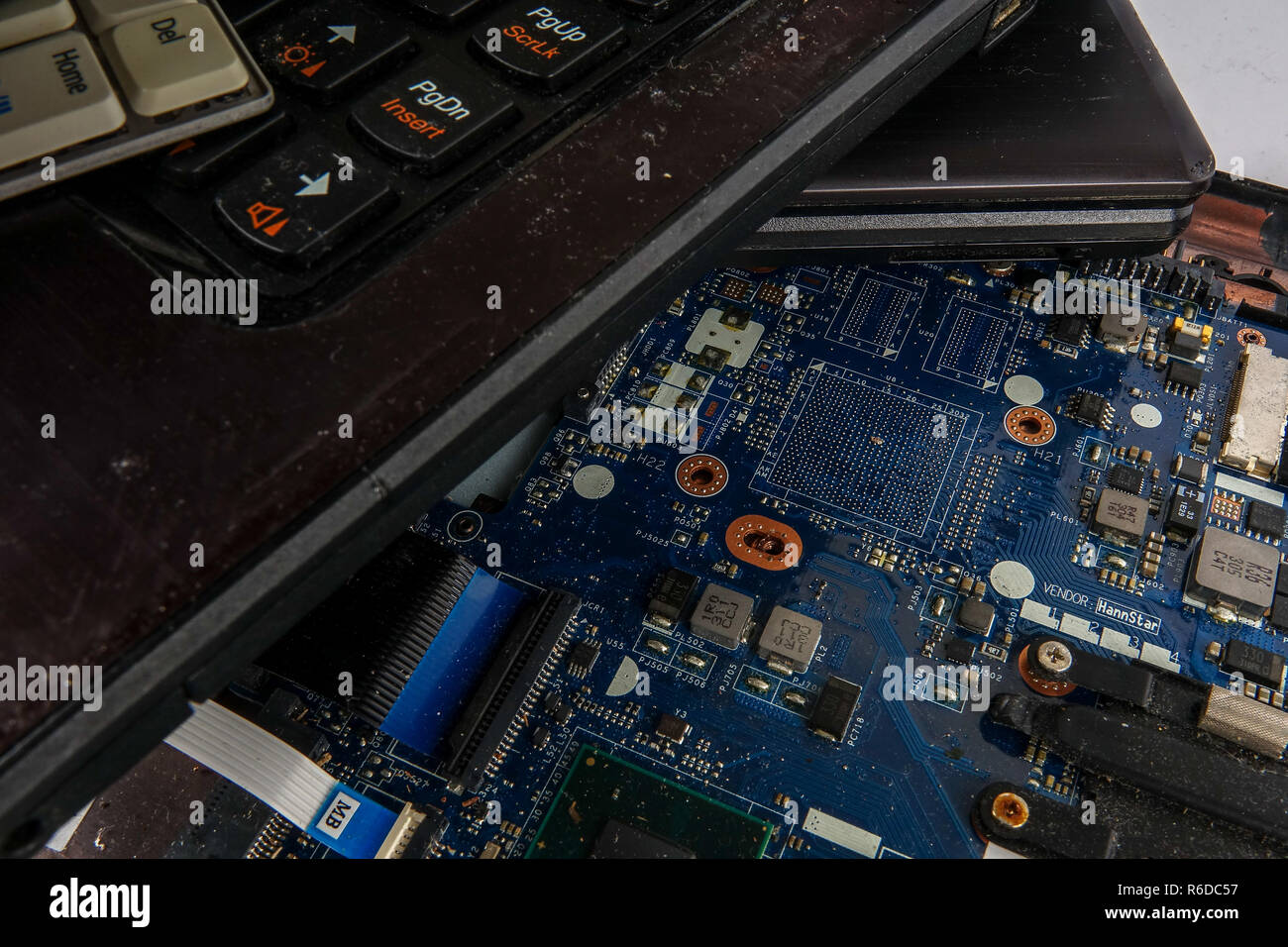 Obsolete laptops isolated on white Stock Photo Alamy