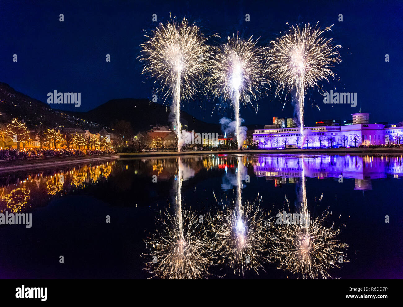The Festival of Lights in Bergen before Christmas Stock Photo Alamy