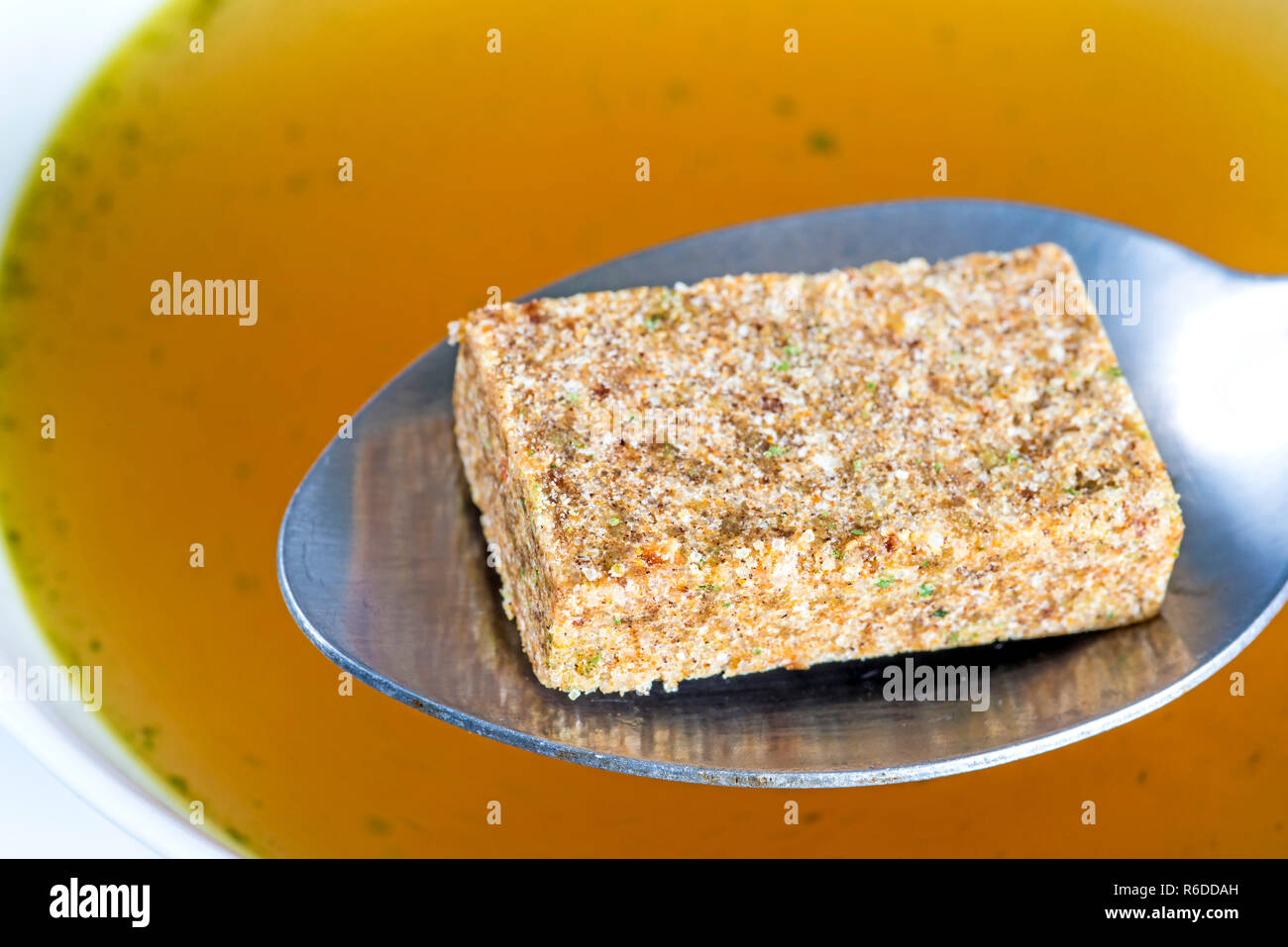 Stock Cube With Broth Stock Photo Alamy