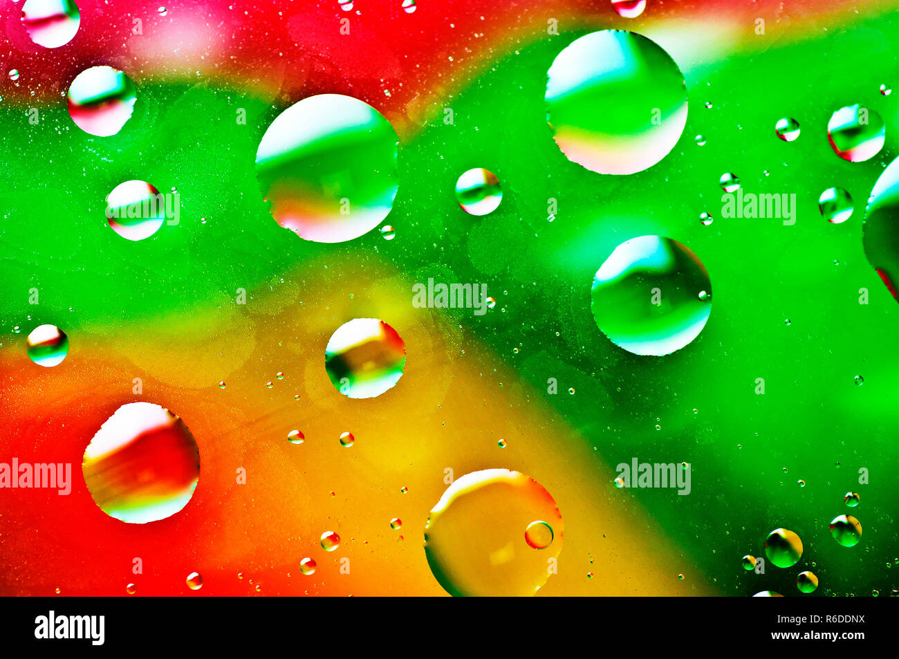OilDrops Floating In Water Stock Photo Alamy