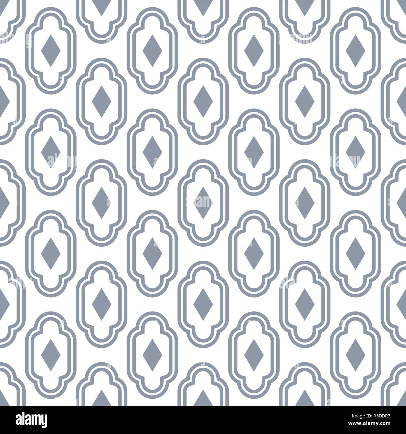 Rhombus shape seamless line vector pattern. Stock Vector