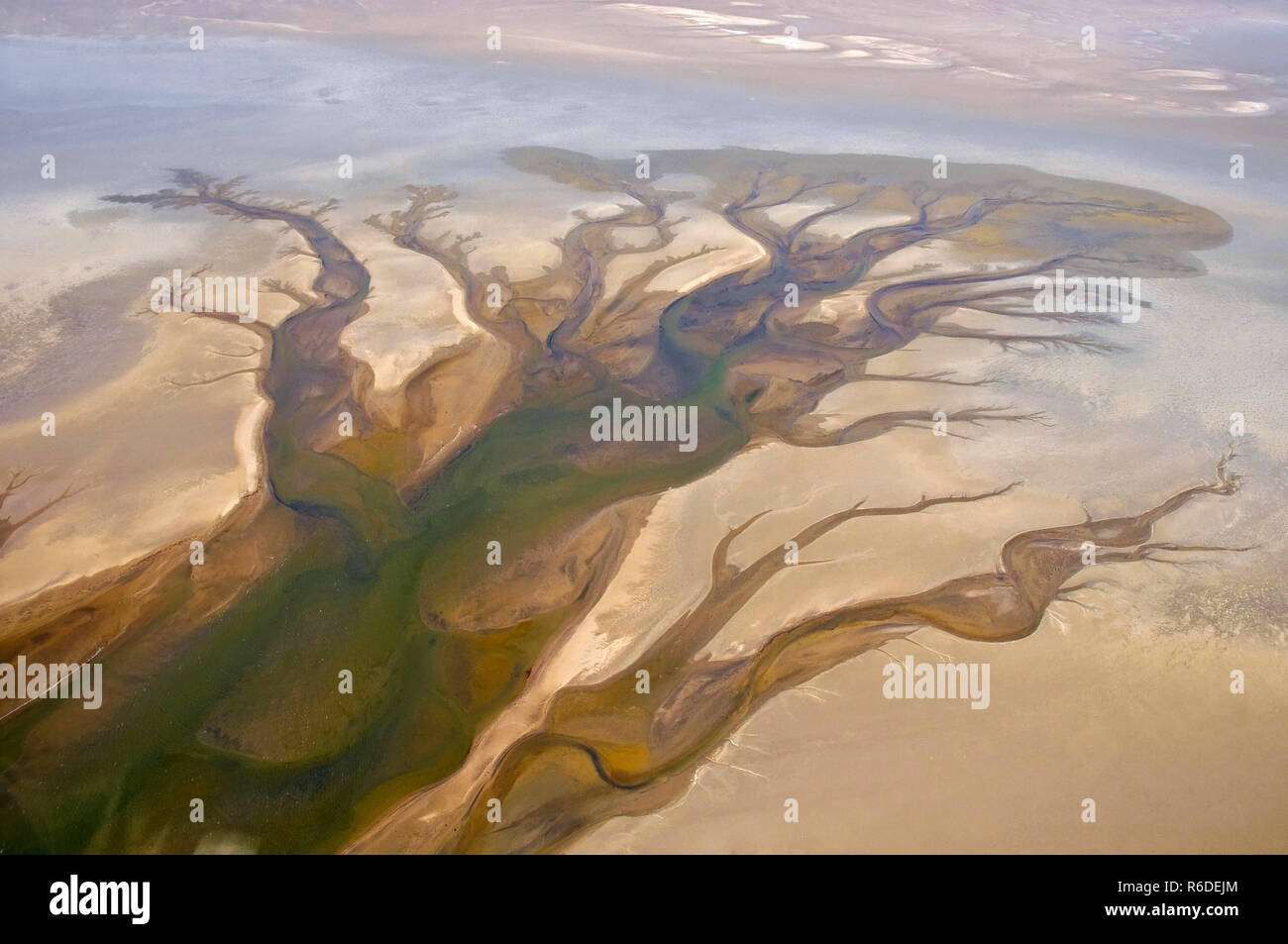 Aerial View, Namibia Skeleton Coast Stock Photo