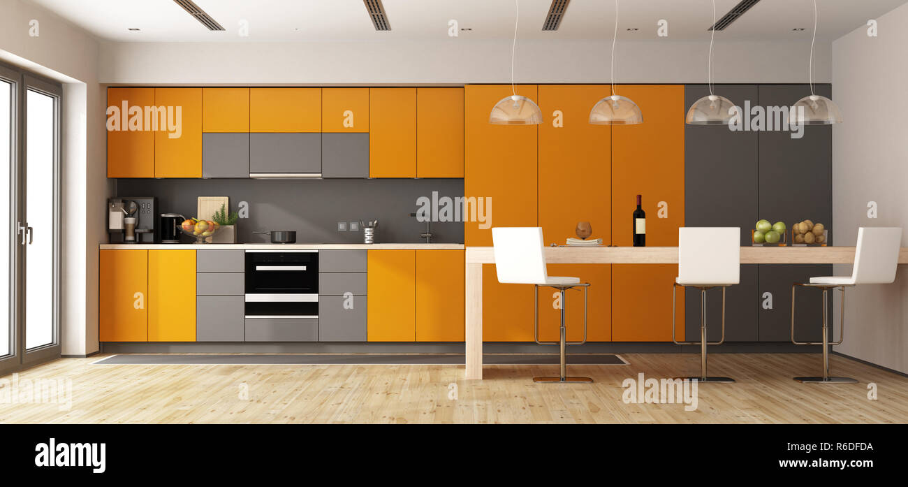 Orange and gray modern Stock Photo