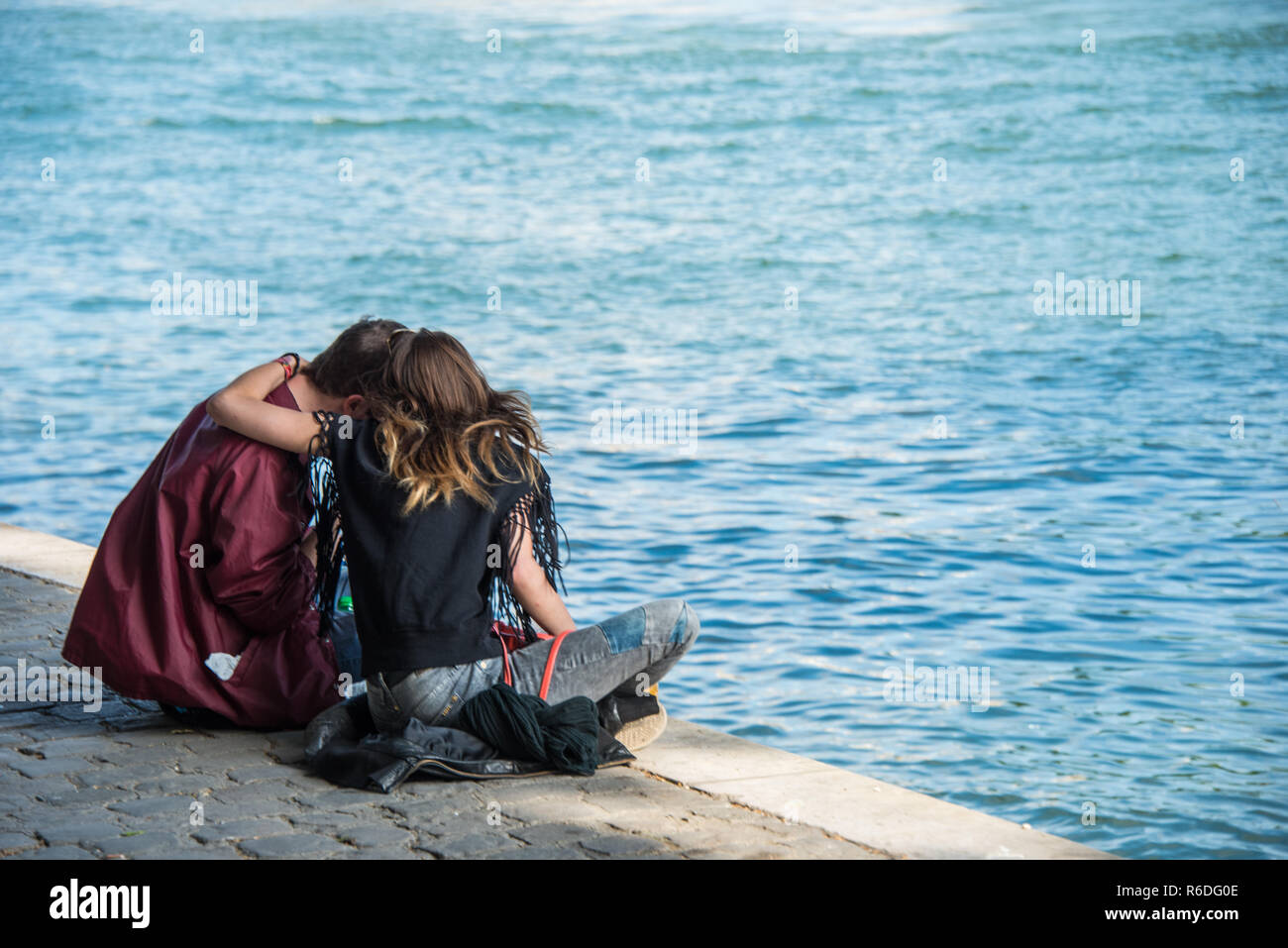 Portrait happy couple riverside hi-res stock photography and images - Alamy
