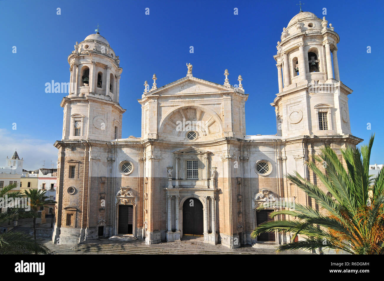 Cadiz Cathedral Called La Catedral Vieja De Cadiz Or Iglesia De Santa Cruz Cadiz Andalusia, Spain Stock Photo