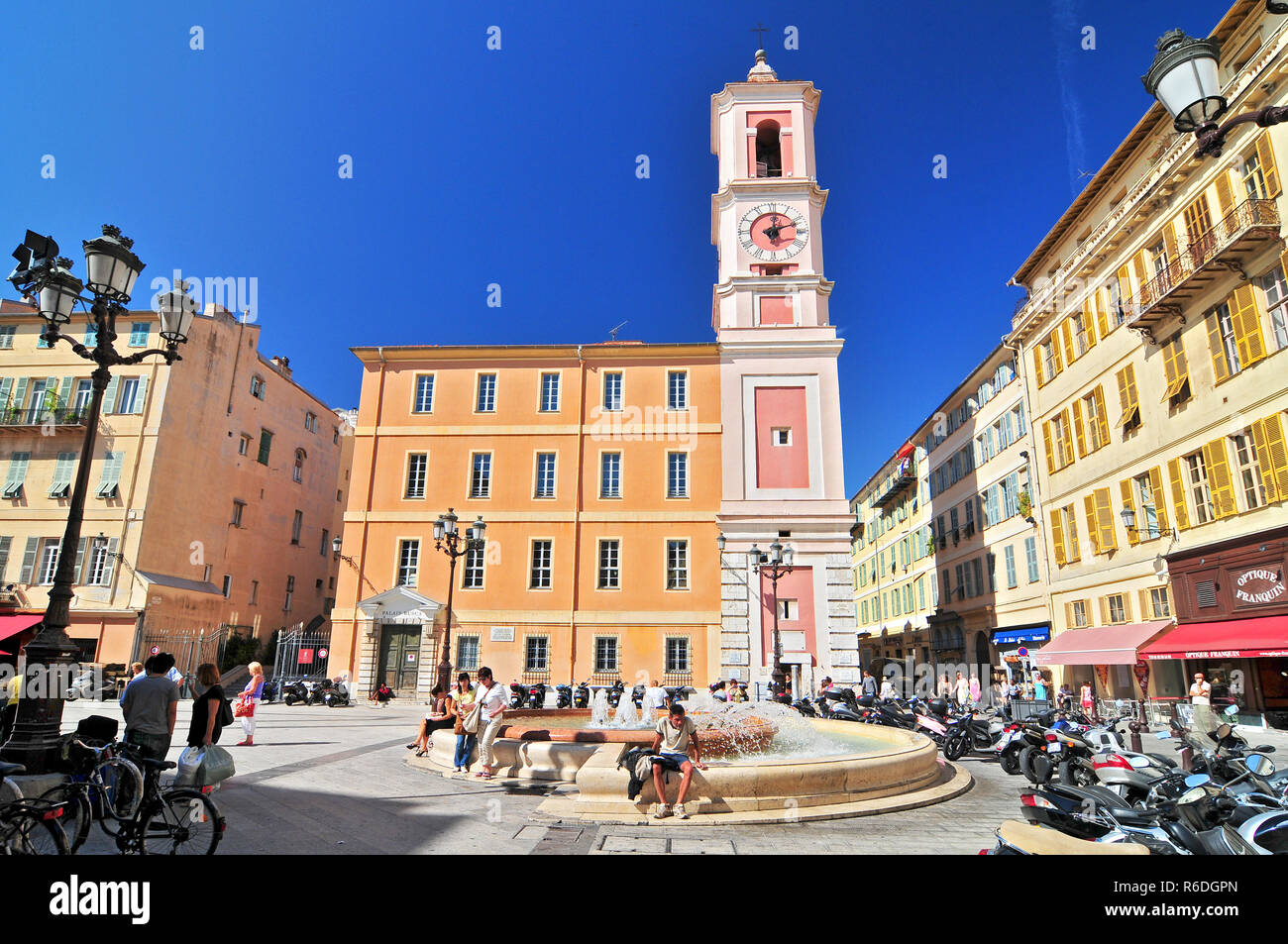 Palais Rusca In Nice, Cote D´Azur, South Of France Stock Photo