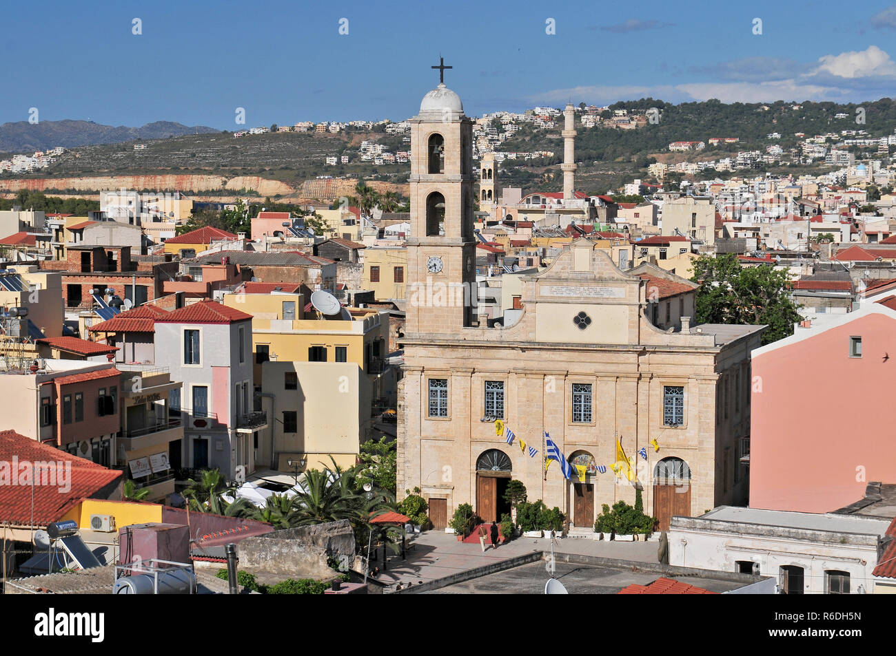 The Greek Orthodox Cathedral Dedicated To Panagia Trimartyri Chania Crete Stock Photo