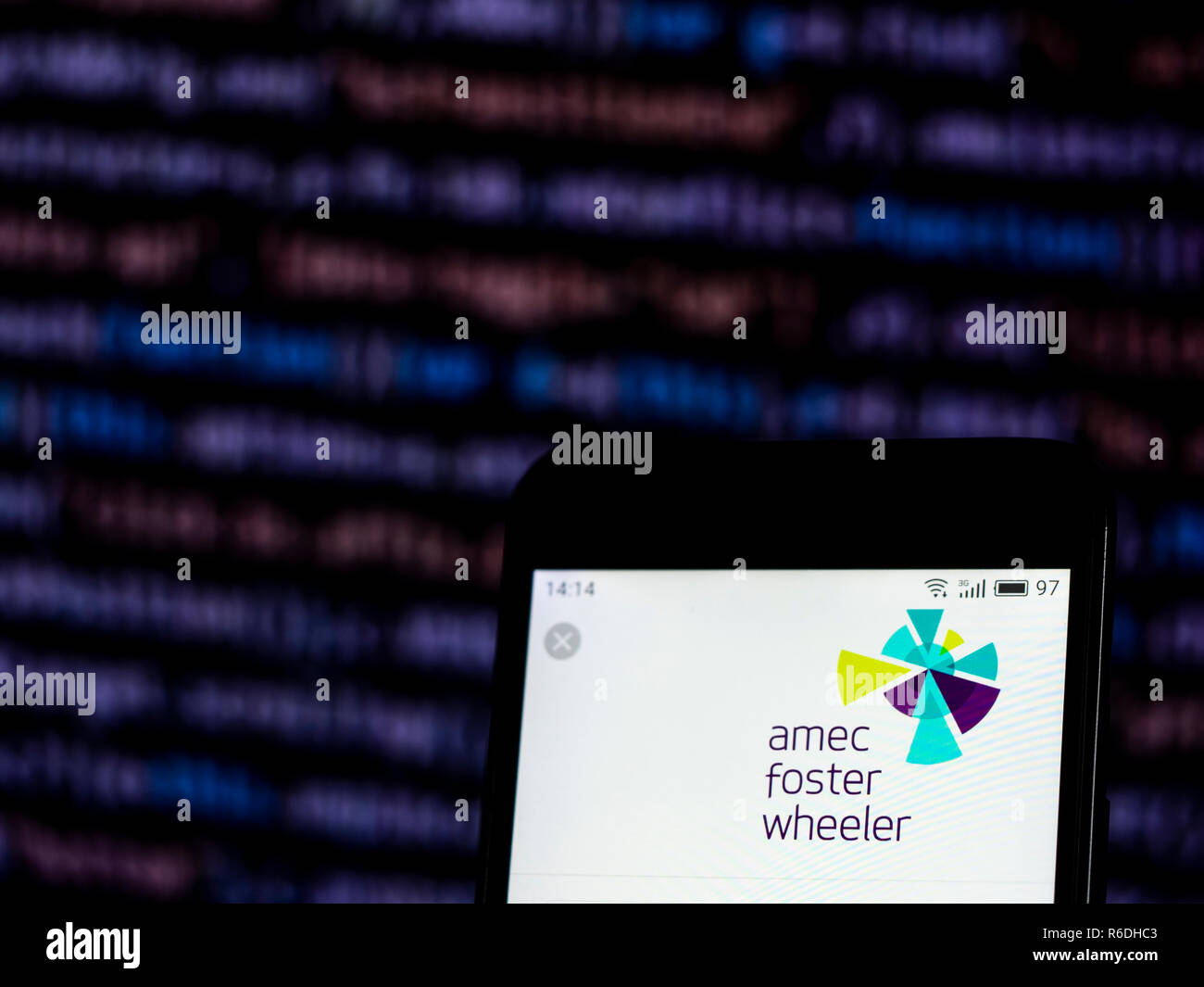 Amec Foster Wheeler Logo Seen Displayed On Smart Phone Stock Photo Alamy