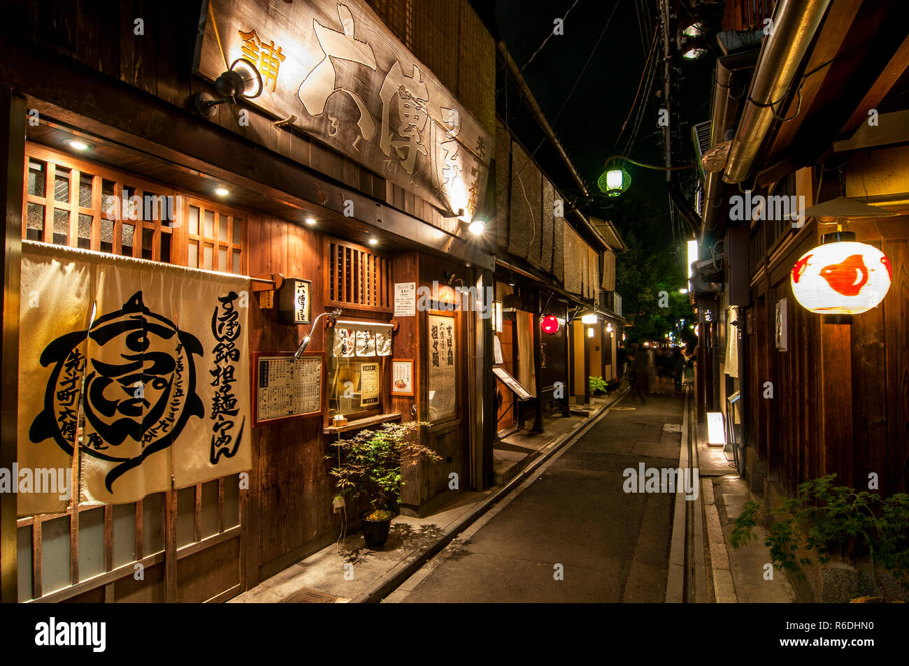 Pontocho Alley Night View, Kyoto, Japan Stock Photo - Alamy
