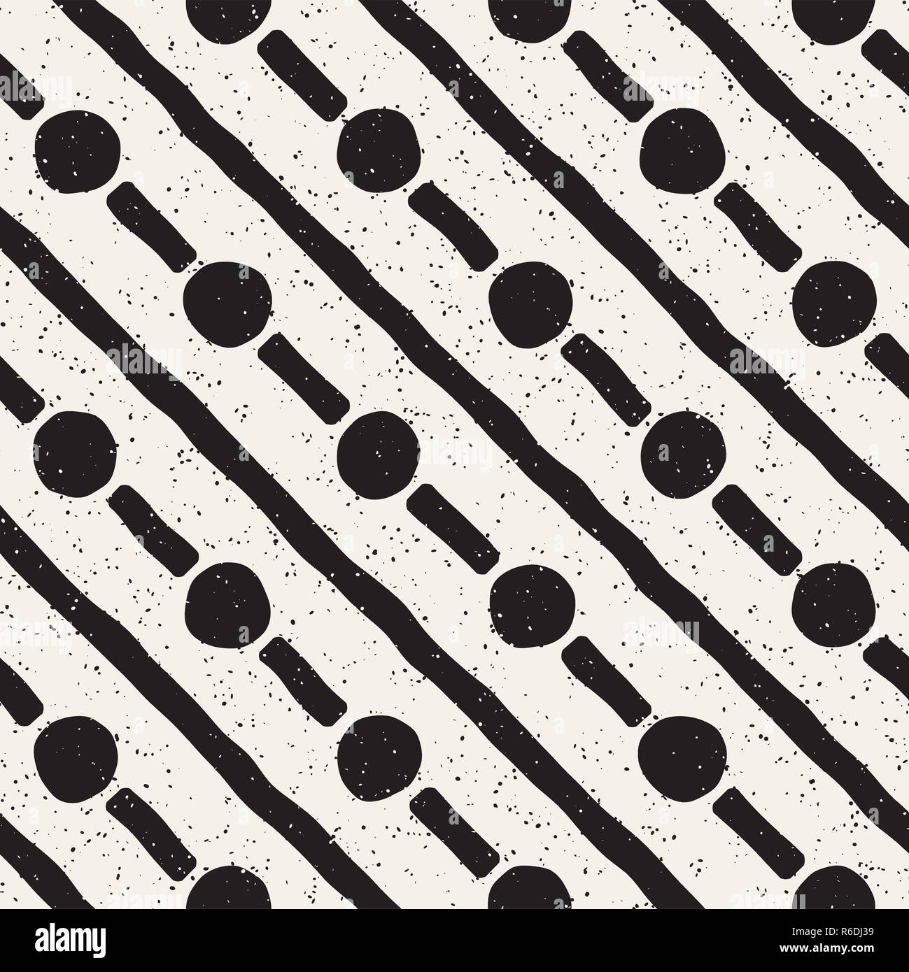 Seamless pattern with hand drawn lines. Abstract background with ...