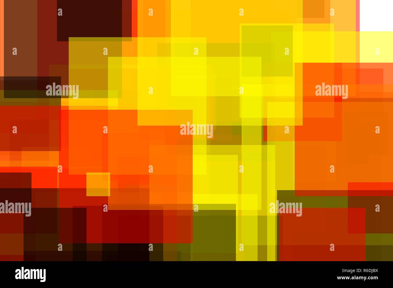 Abstract yellow red grey squares illustration background Stock Photo ...