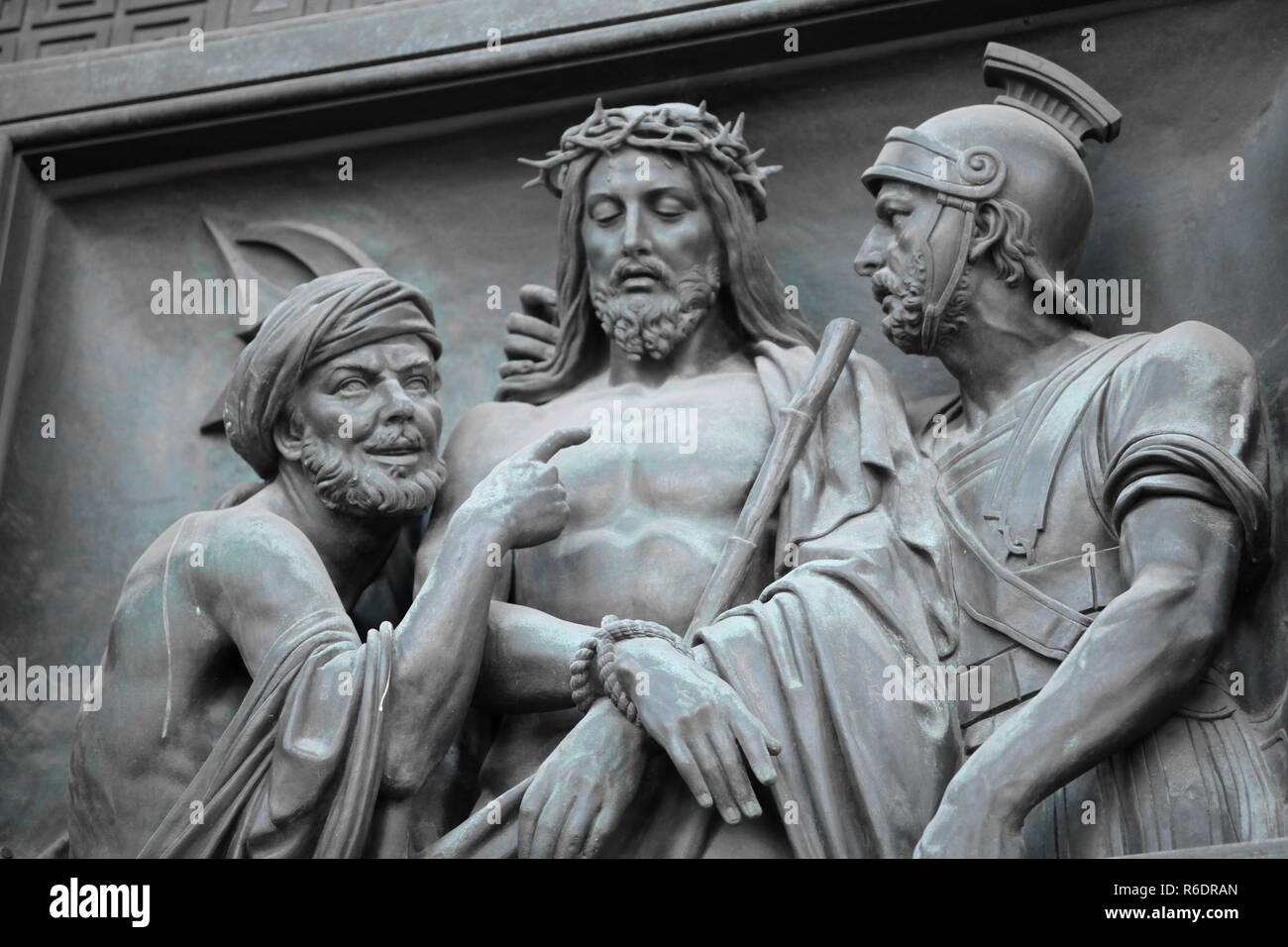 Judas Jesus Roman governor Pontius Pilate Stock Photo