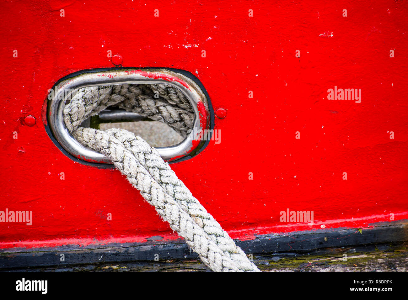 Mooring Line Of A Trawler Stock Photo Alamy