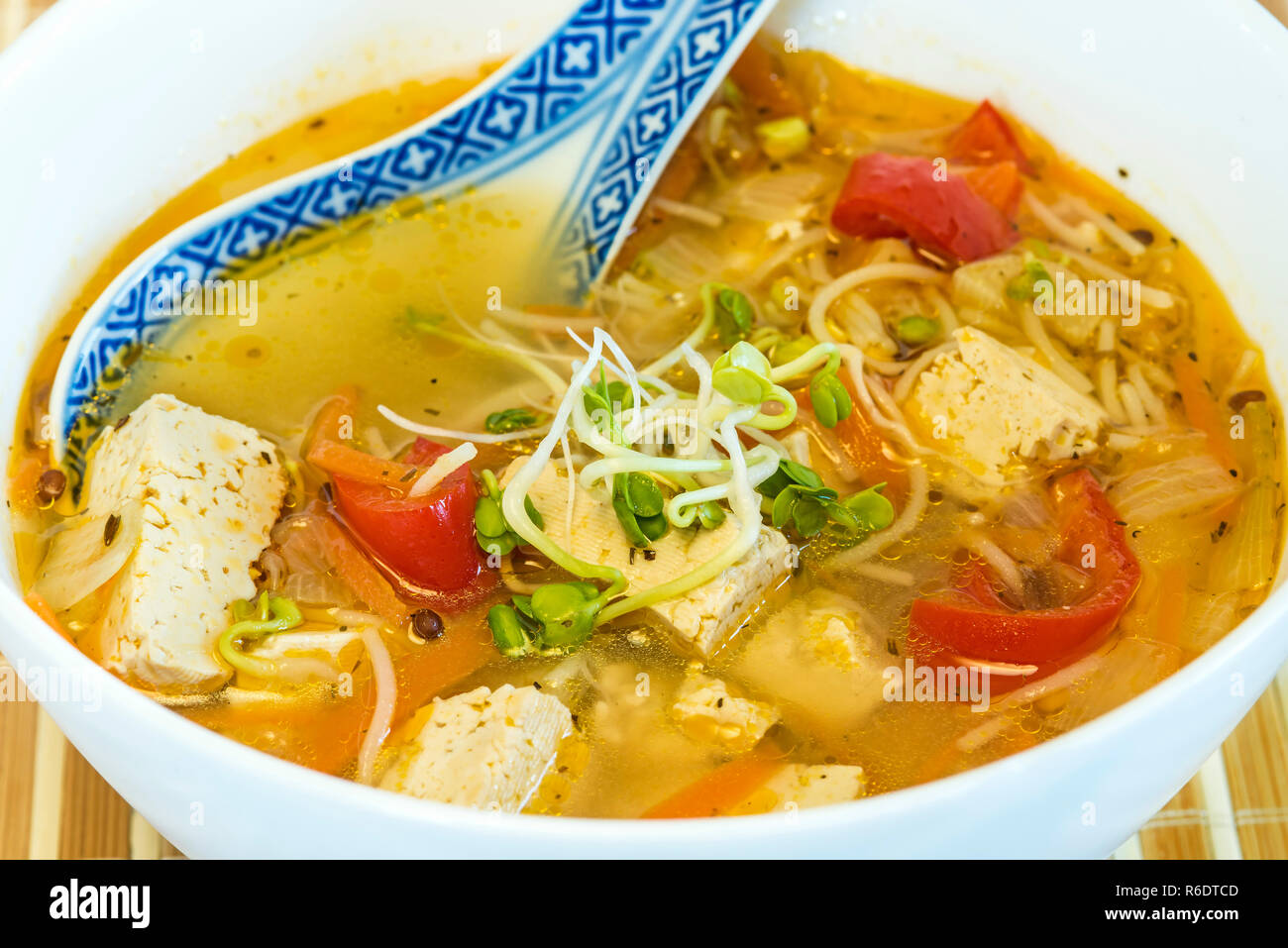Chinese Soup With Tofu Stock Photo - Alamy