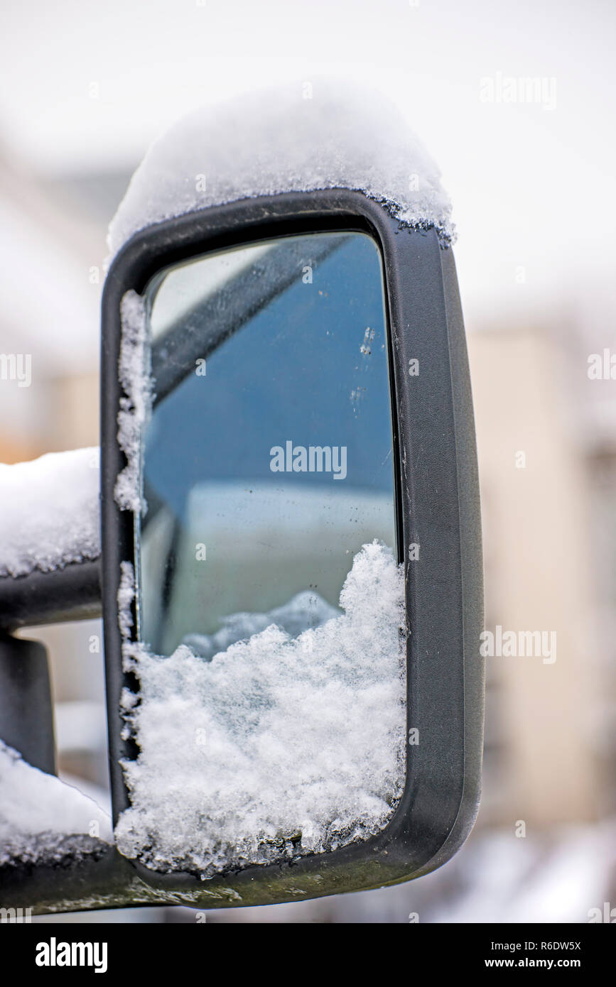 Snowhat Car mirror on white hi-res stock photography and images - Alamy